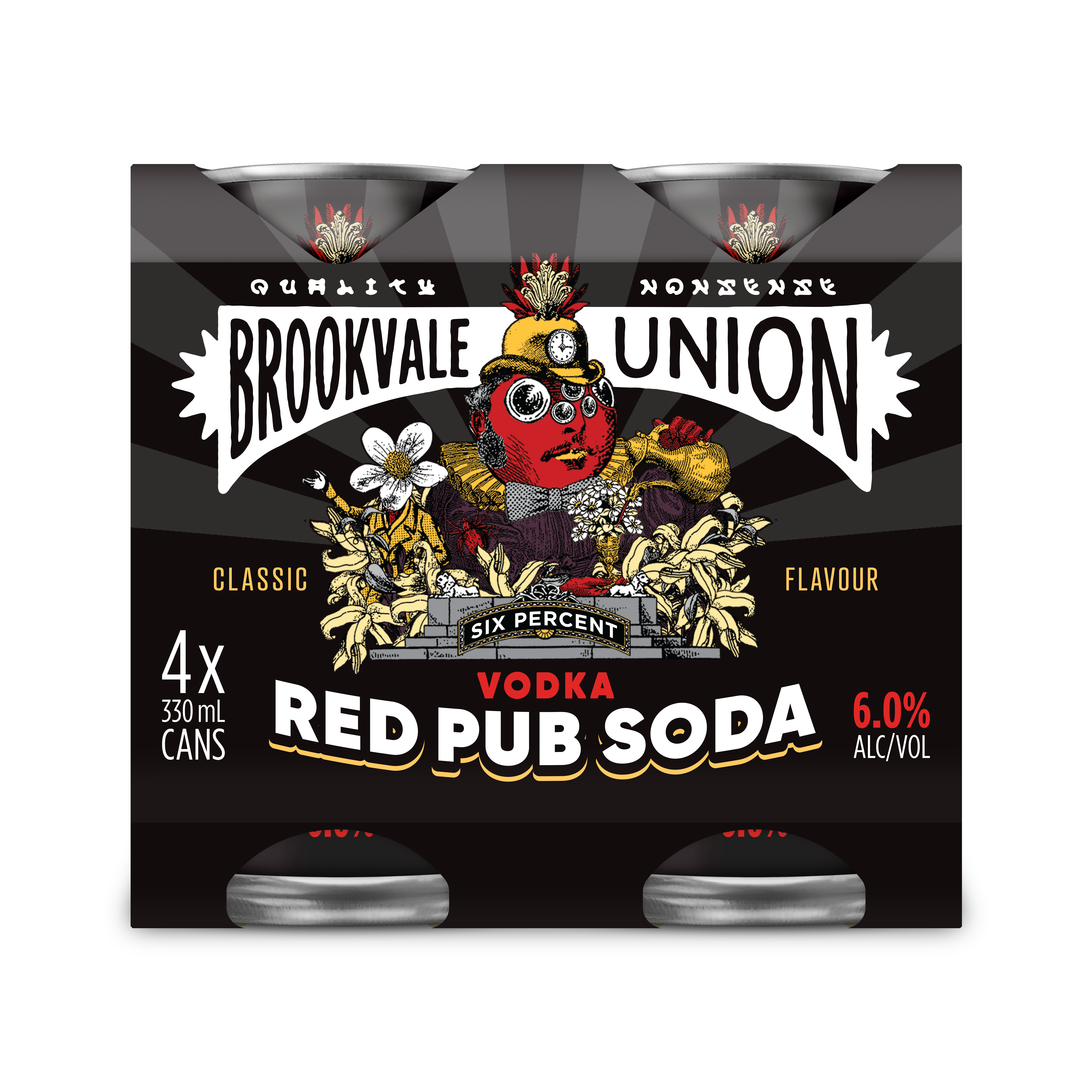Vodka Red Pub Soda Six Percent - 4 Pack